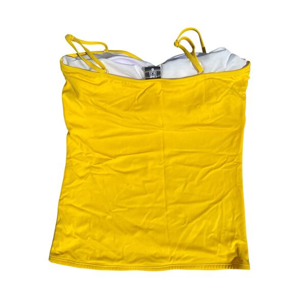 Lime Ricki Swimwear Yellow Tankini Top- Size XL - Picture 2 of 6